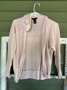 It's Our‎ Time Light Pink Open-Front Hooded Cardigan